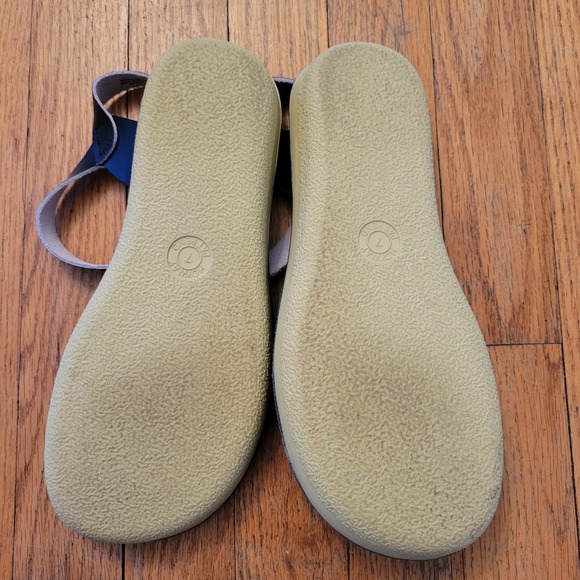 Sun San Sandals Black Leather Strappy Buckle 7 Summer Comfort Neutral Beach - Picture 6 of 9